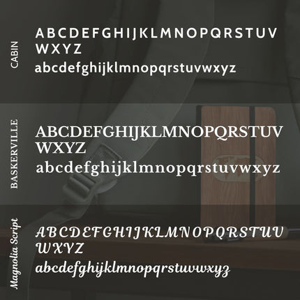 autumn font list for custom engraving