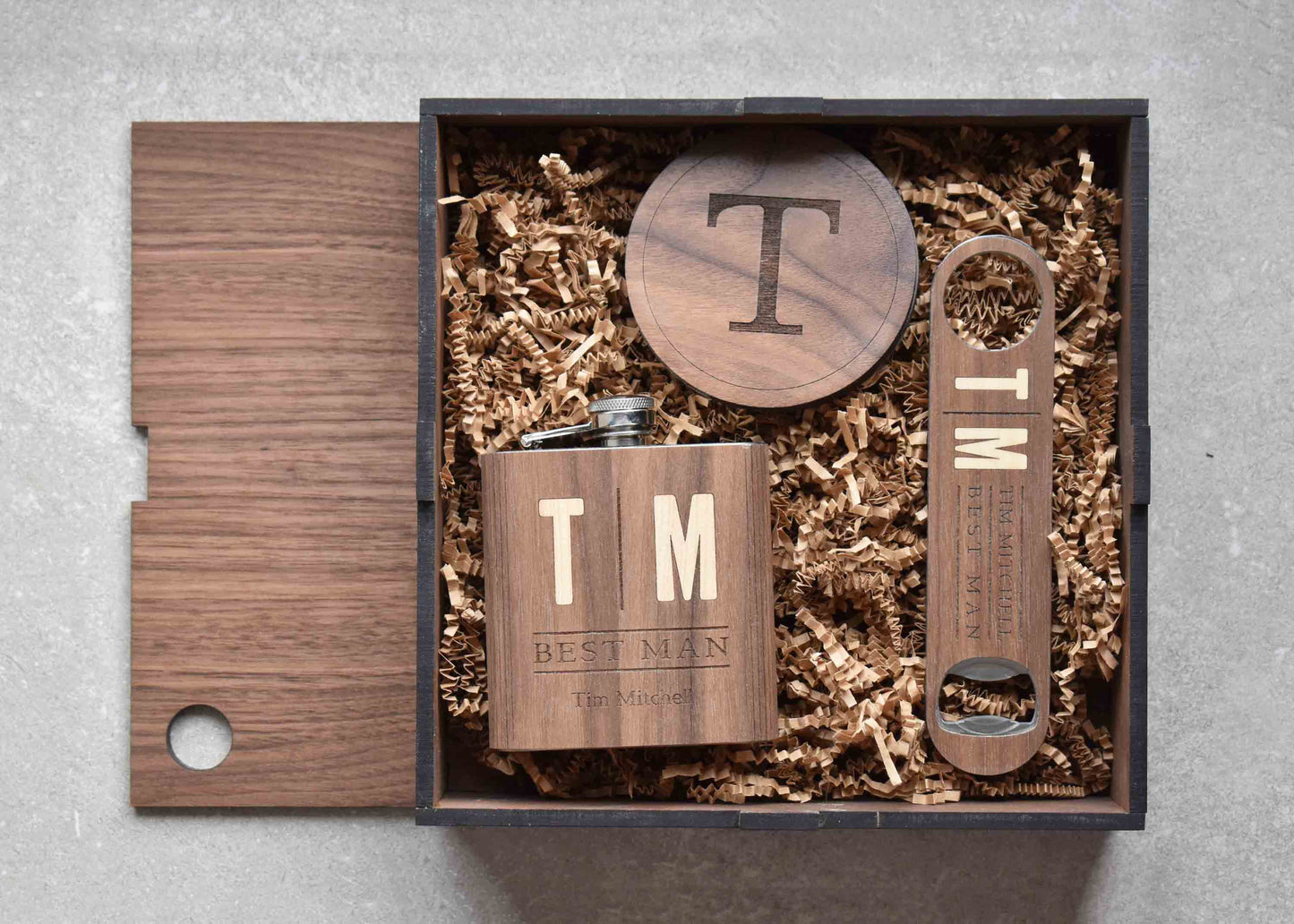Barware Sets Handmade Groomsmen Gift Sets, Autumn Woods Collective, Custom Wooden Gifts