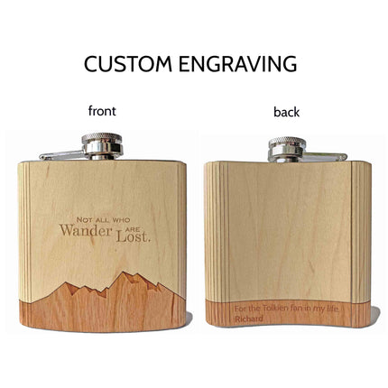 Not All Who Wander Flask - Autumn Woods Co.