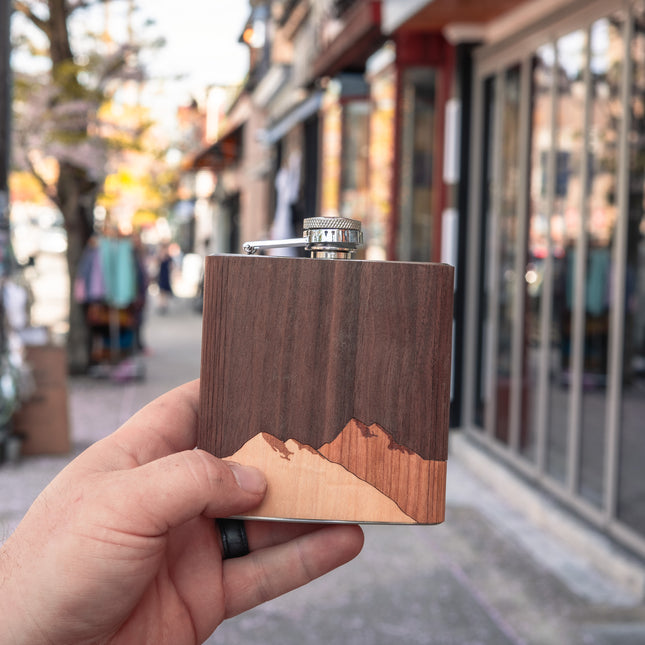 Flask Custom Wooden Hip Flask, Autumn Woods Collective, Custom Wooden Gifts