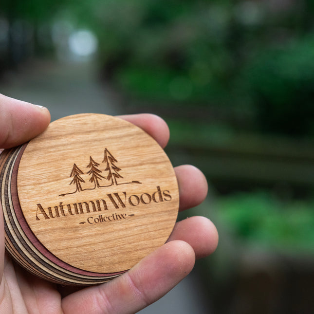 Sticker Custom Wood Stickers, Autumn Woods Collective, Custom Wooden Gifts