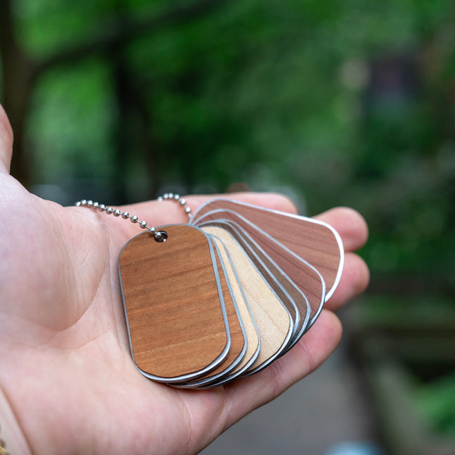 Dog Tags Custom Dog Tag, Autumn Woods Collective, Custom Wooden Gifts