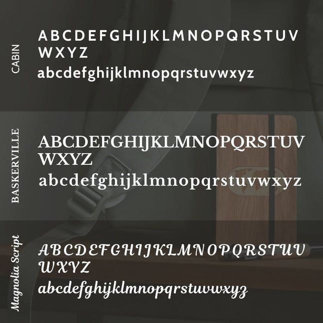autumn font list for custom engraving