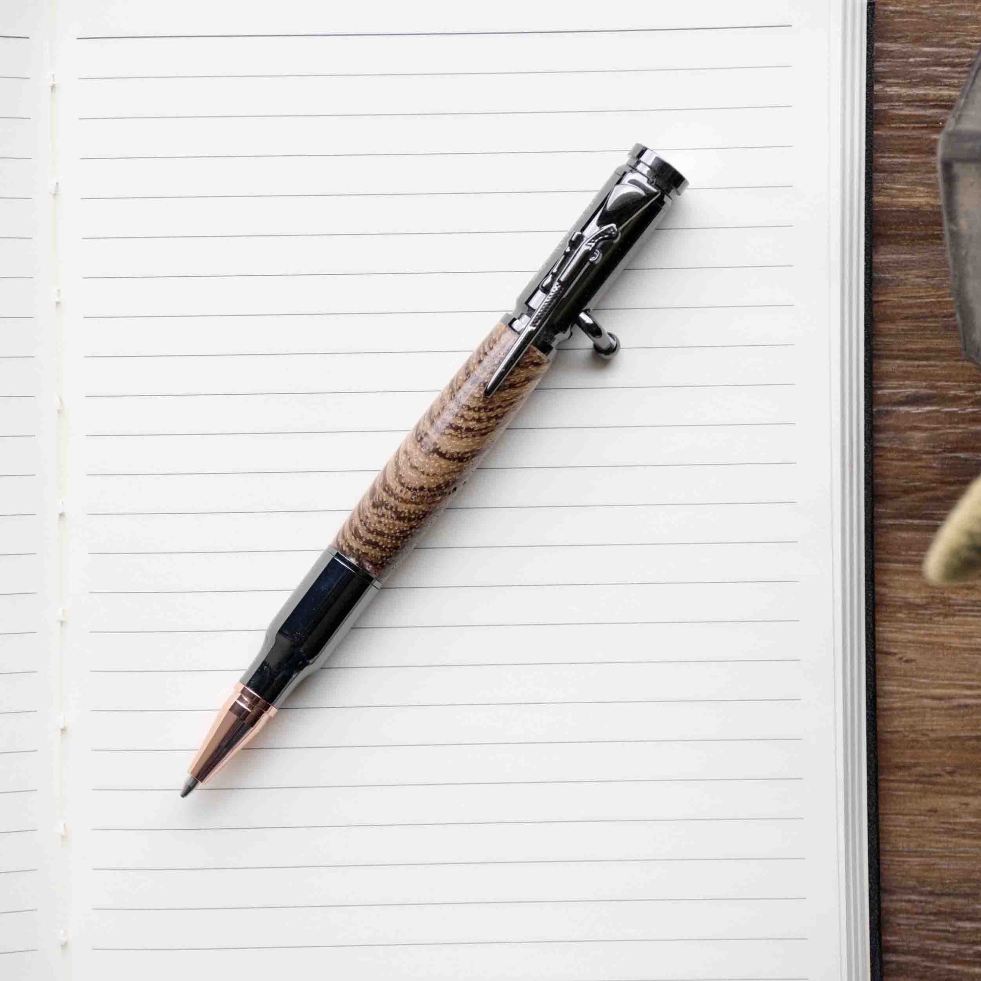 Ballpoint Pen Bolt Action Pen, Autumn Woods Collective, Custom Wooden Gifts