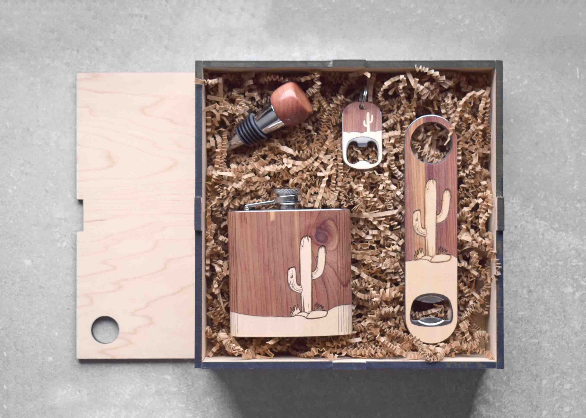 Barware Sets Handmade Maple Wooden Barware Set, Autumn Woods Collective, Custom Wooden Gifts