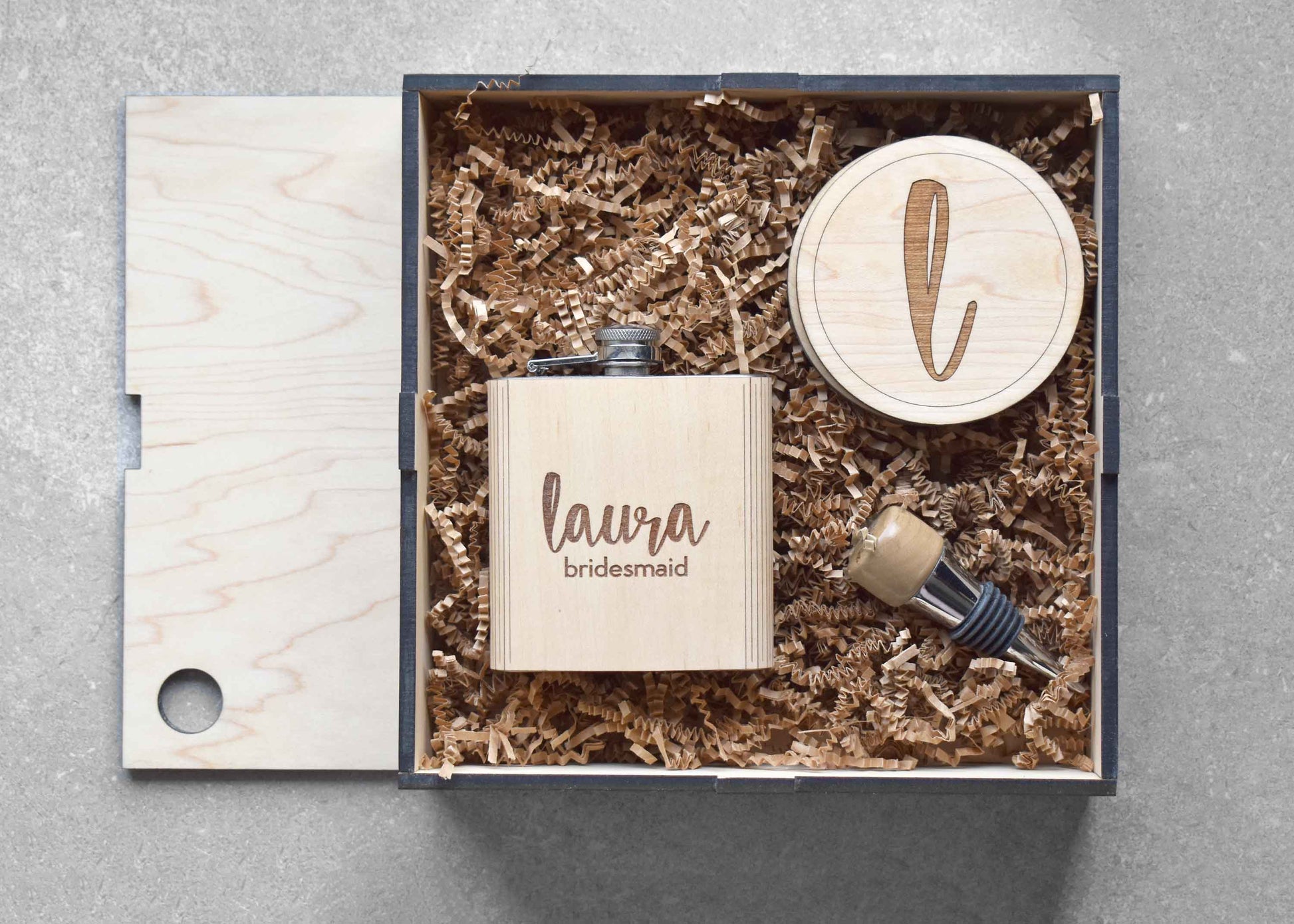 Barware Sets Handmade Bridesmaid Gift Sets, Autumn Woods Collective, Custom Wooden Gifts