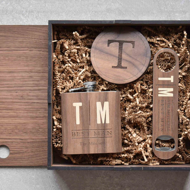 Barware Sets Handmade Groomsmen Gift Sets, Autumn Woods Collective, Custom Wooden Gifts