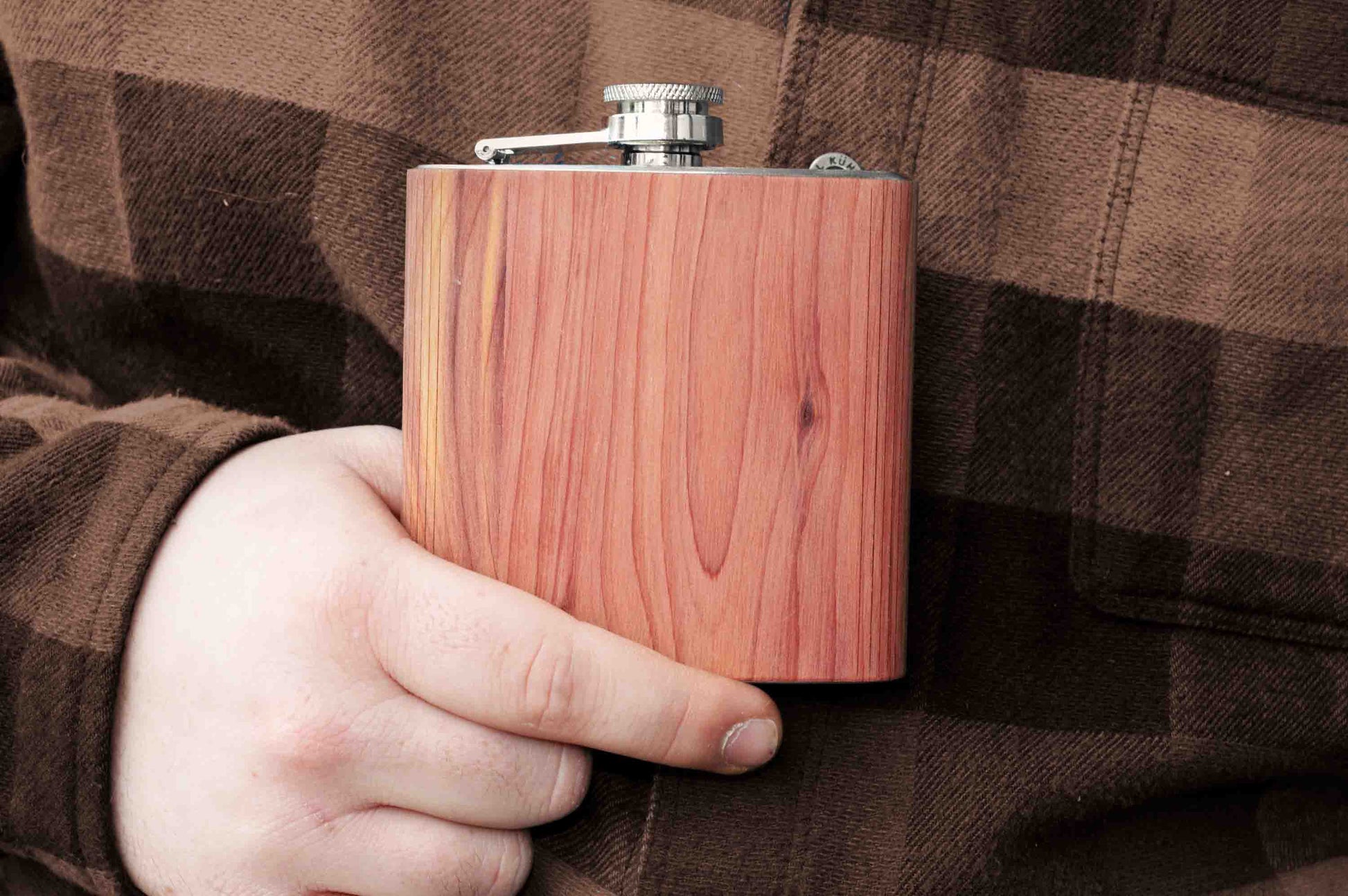 Flask Custom Wooden Hip Flask, Autumn Woods Collective, Custom Wooden Gifts