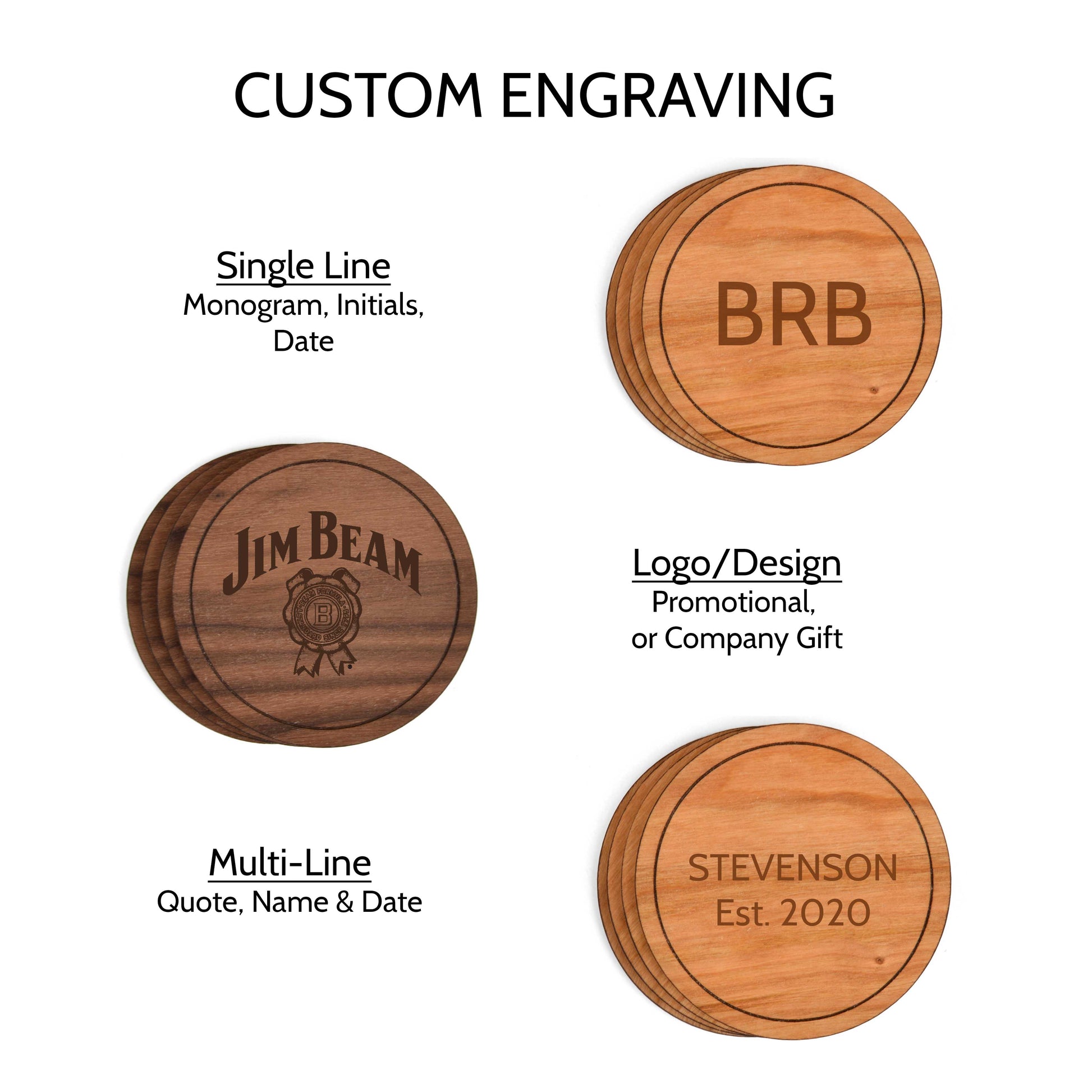 Personalized Coasters - Autumn Woods Co.