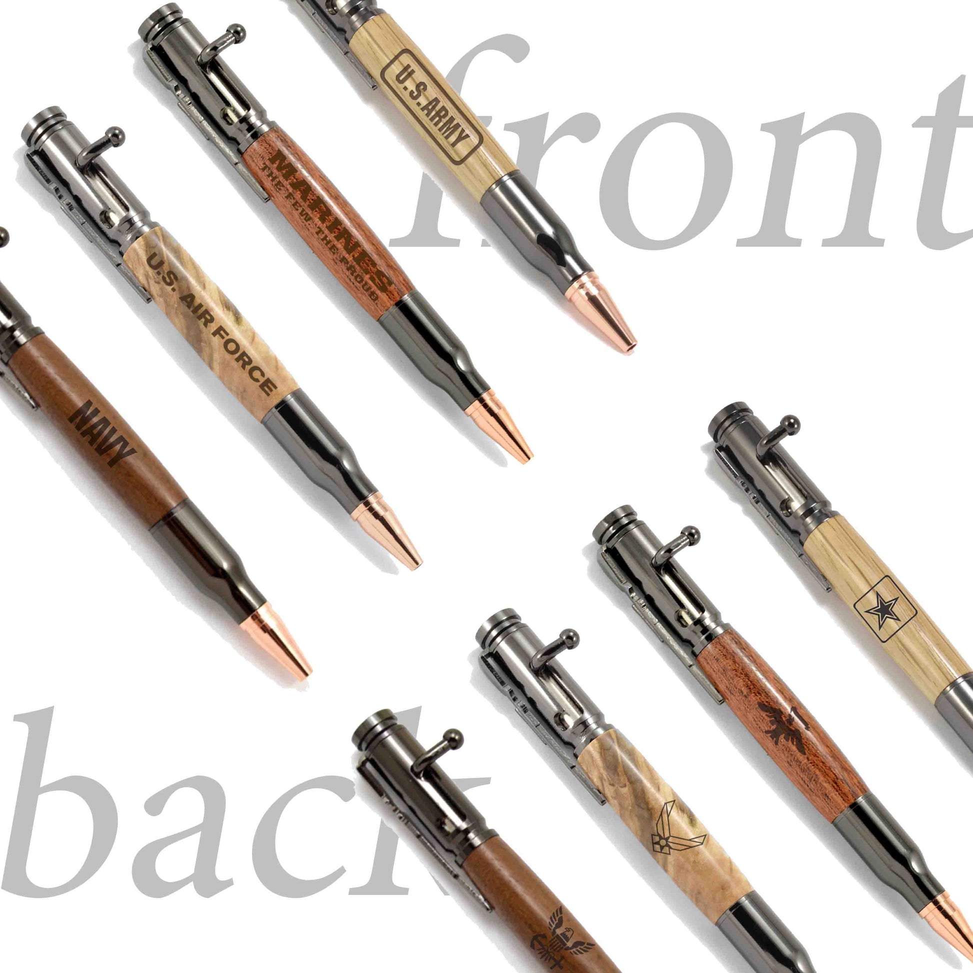 Dropship Products Military Bolt Action Pen, Autumn Woods Collective, Custom Wooden Gifts