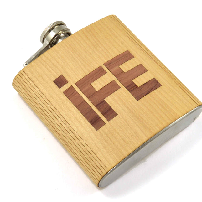 Flask Custom Wooden Hip Flask, Autumn Woods Collective, Custom Wooden Gifts